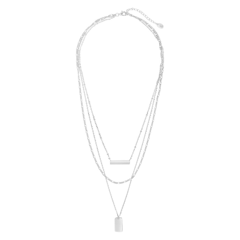 Sterling Forever - Triple Layered Bar Necklace
